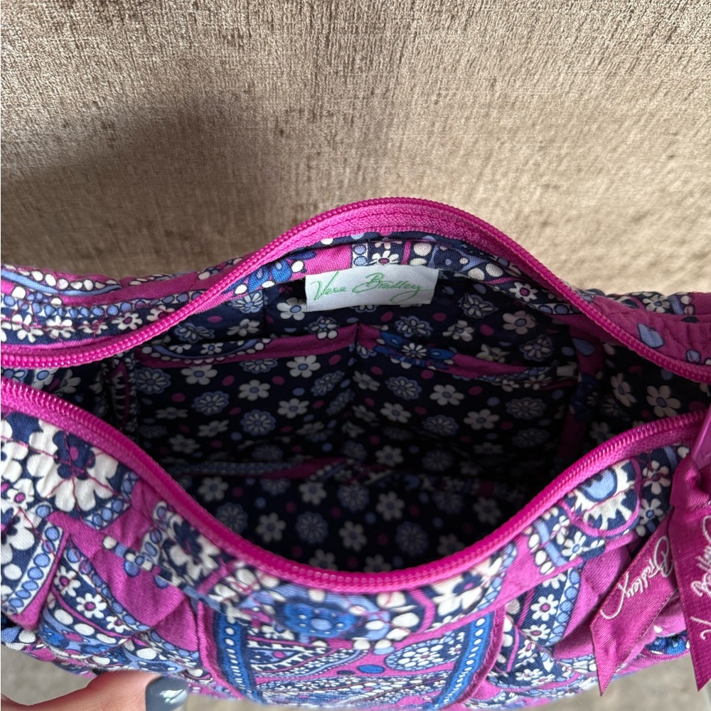 Vera Bradley Quilted Hobo Bag - Plum/Blue Paisley 💗💜💙 - Picture 8 of 9